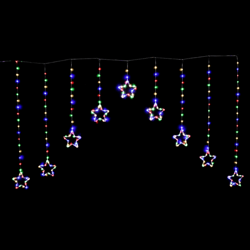 LED Dew Drop Star Curtain Light - available in 2 Colours - Christmas Factory