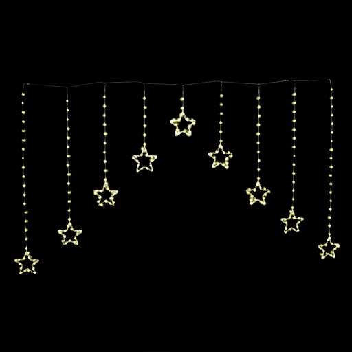 LED Dew Drop Star Curtain Light - available in 2 Colours - Christmas Factory