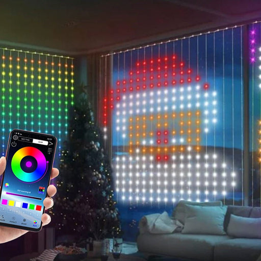 Lightshow Curtain Lights with App (2x2m) - Christmas Factory
