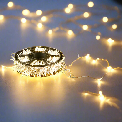 1000 LED Warm Fairy Lights On Reel - Christmas Factory