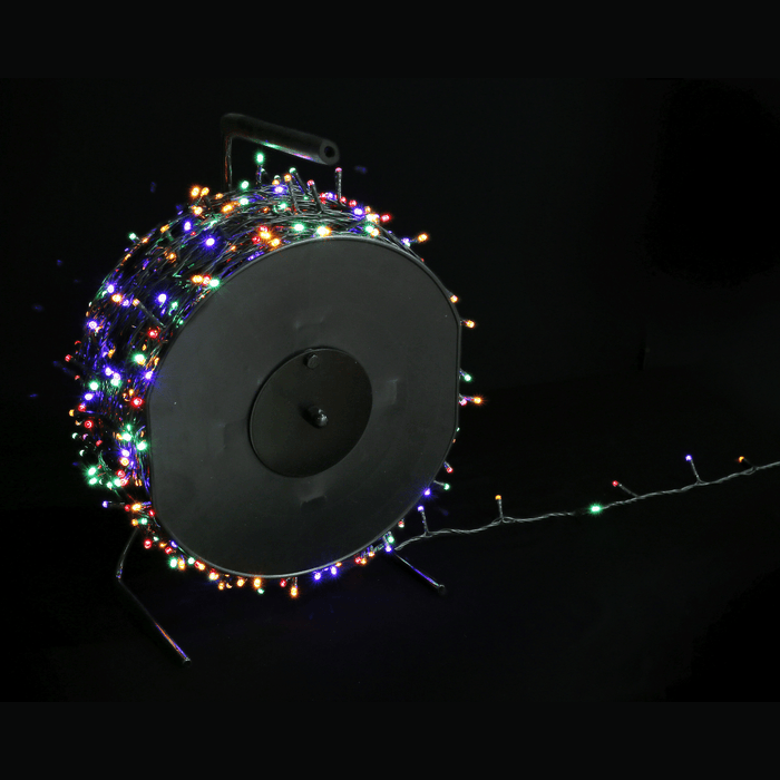 2000 LED Fairy Lights with Wind - Up Reel - available in 2 Colours - Christmas Factory