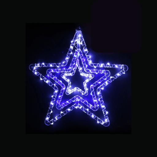 3 - in - 1 LED Crystal Stars - available in 2 Designs - Christmas Factory