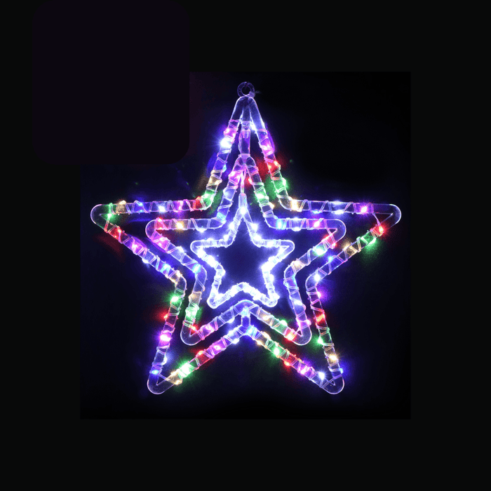 3 - in - 1 LED Crystal Stars - available in 2 Designs - Christmas Factory