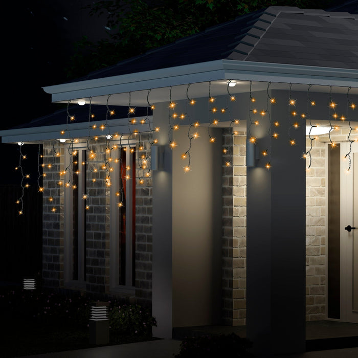 300 LED Icicle Flashing Lights available in 4 Colors - Christmas Factory