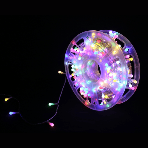 400 LED Rainbow Berry Lights on Reel - Christmas Factory