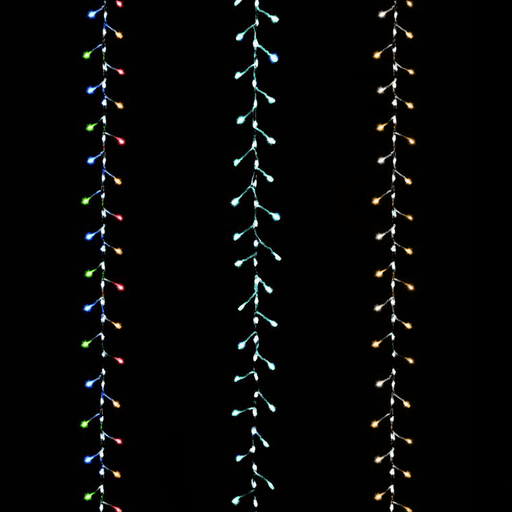 450 LED Cluster Light with White Waterfall Core - available in 3 Colours - Christmas Factory