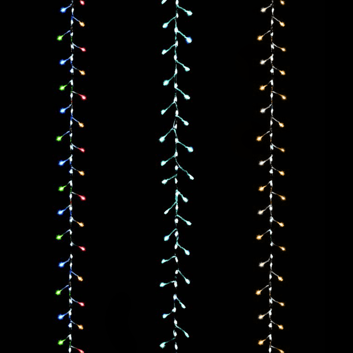 450 LED Cluster Light with White Waterfall Core - available in 3 Colours - Christmas Factory