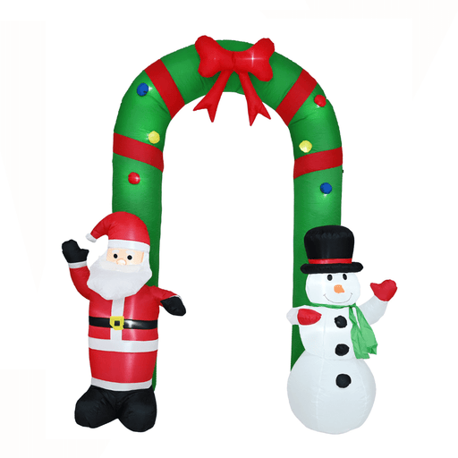 Airpower Arch with Santa and Snowman 240cm - Christmas Factory