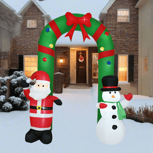 Airpower Arch with Santa and Snowman 240cm - Christmas Factory