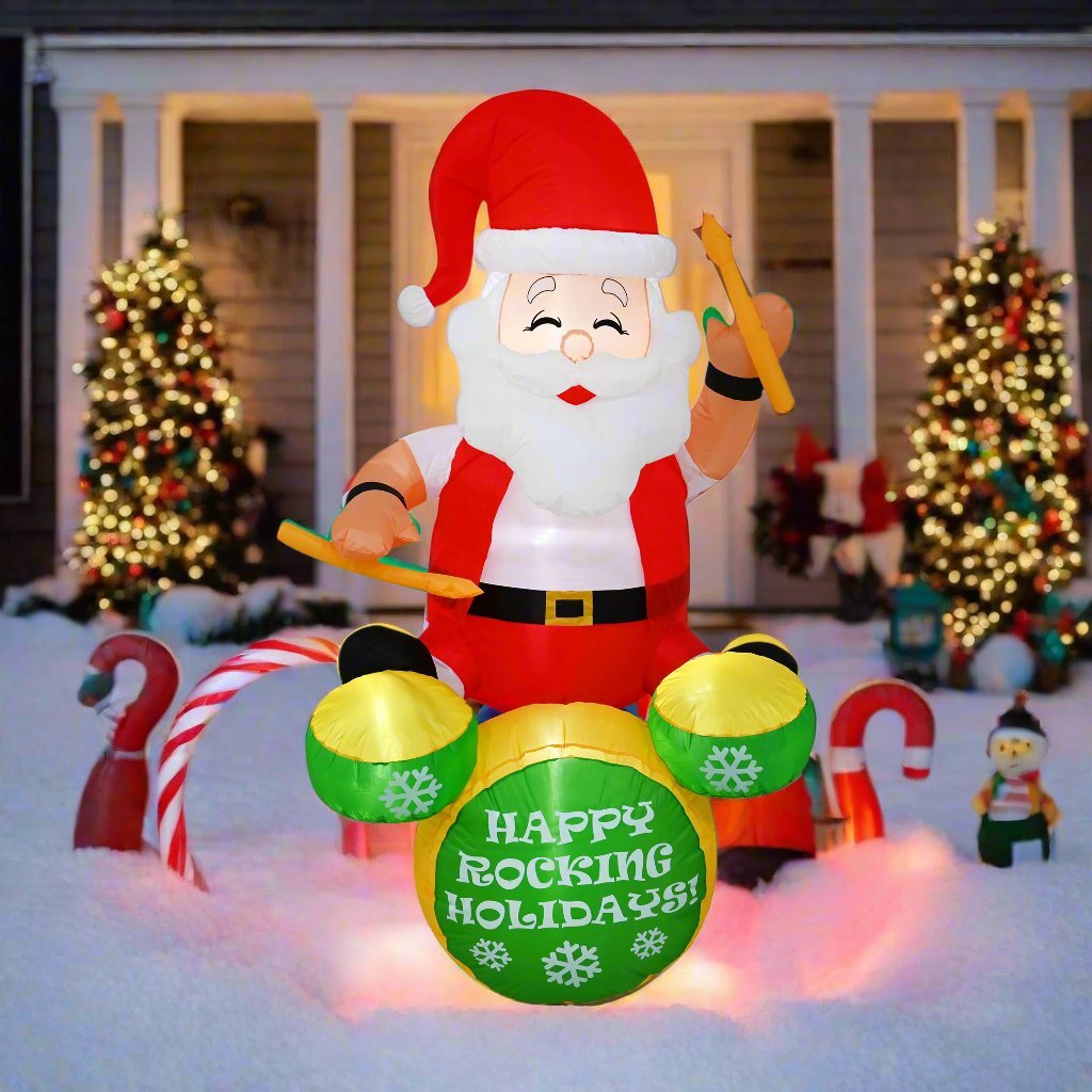Airpower Christmas Rocker 180cm Santa — Christmas Factory