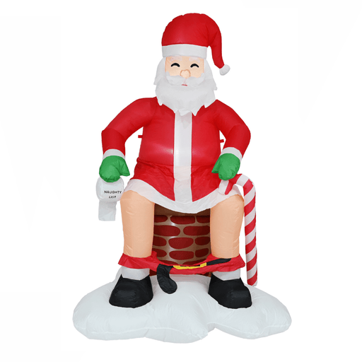 Airpower Naughty Chimney Santa 200cm - Christmas Factory