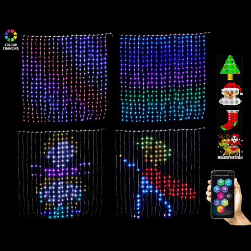 App Controlled 400 LED Lightshow Curtain Light - Christmas Factory