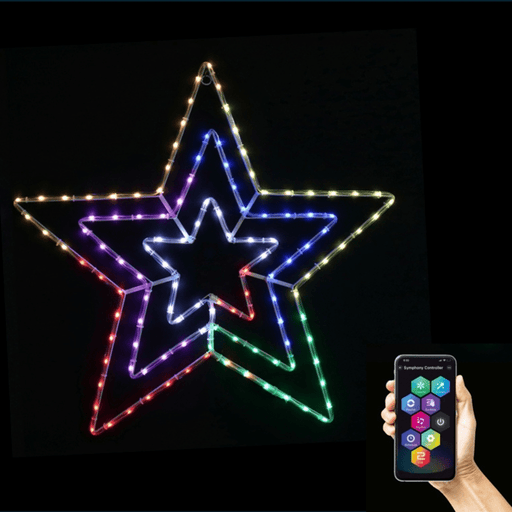App Controlled LED Lightshow 3 - in - 1 Star 82cm - Christmas Factory