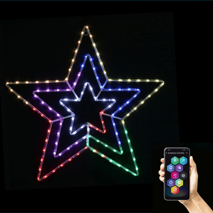 App Controlled LED Lightshow 3 - in - 1 Star 82cm - Christmas Factory