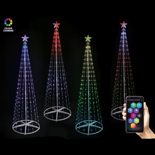 App Controlled LED Lightshow Strand Tree 2.1m - Christmas Factory