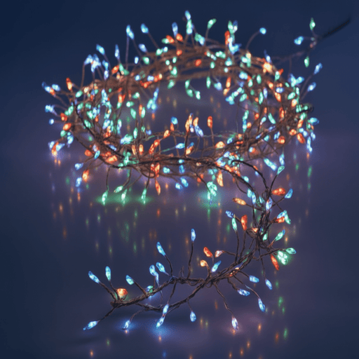 Battery Operated 100 LED Lights with Silver Wire 1m - available in 3 Colours - Christmas Factory