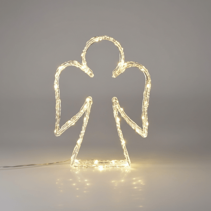 Battery Operated 50 LED Angel in Warm White 31cm - Christmas Factory