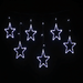 Battery Operated 72 LED Curtain Light with Stars 120cm x 60cm - available in 2 Designs - Christmas Factory