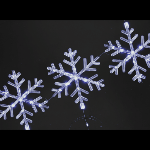 Battery Operated 85 LED Curtain Light with Stars - available in 2 Colours - Christmas Factory