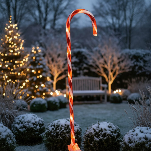 Battery Operated Candy Cane Lamp 4 Pieces 74cm - Christmas Factory