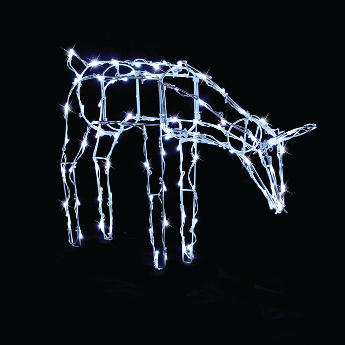 Battery Operated LED Reindeer – 2 Style Options: Feeding and Standing - Christmas Factory