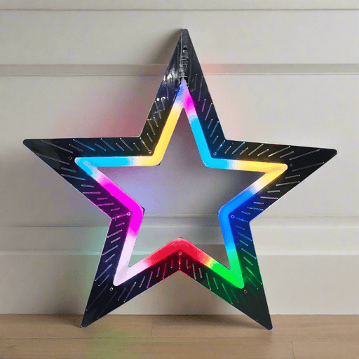 Colour Change LED Rainbow Star 50cm - Christmas Factory