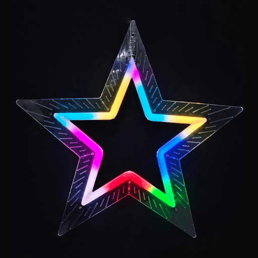 Colour Change LED Rainbow Star 50cm - Christmas Factory