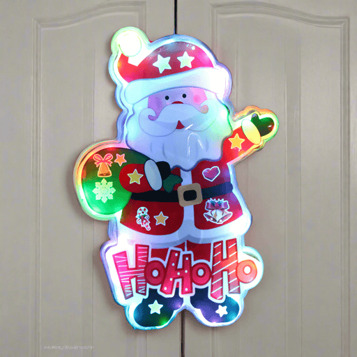 Colour Change LED Santa Plaque - Christmas Factory