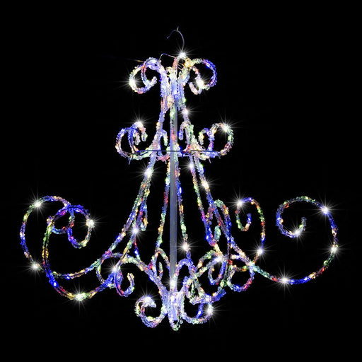 LED Acrylic Chandelier Flashing available in 2 colors - Christmas Factory
