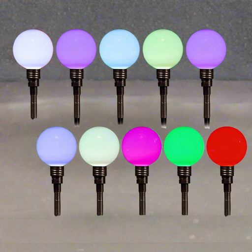 LED Colour Change Ball Path Lights (10pk) - Christmas Factory