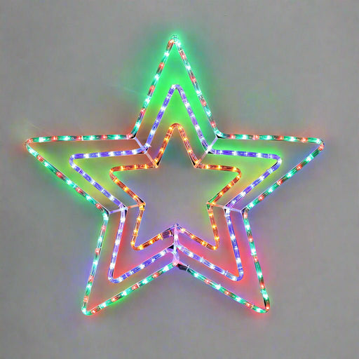 LED Flashing 3 in 1 Multi Star Ropelight - Christmas Factory