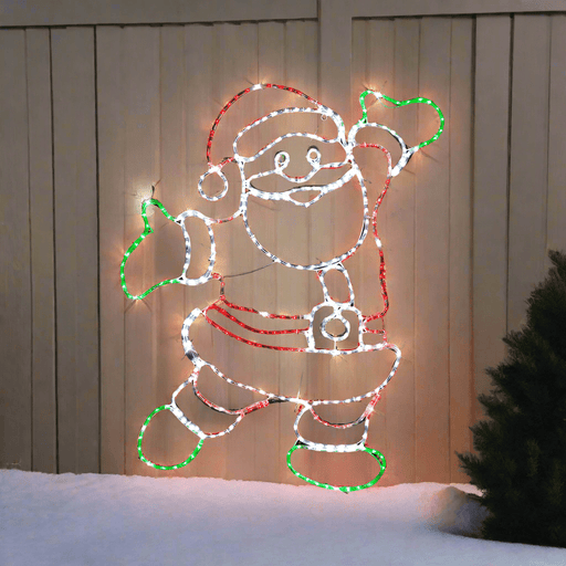 LED Happy Santa Twinkle Ropelight - Christmas Factory