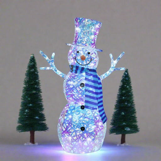 LED Iridescent PVC Snowman - Christmas Factory