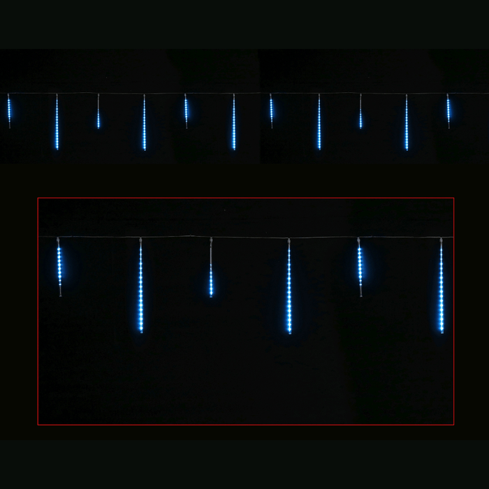 LED Mix Size Rainfall Tubes 12 Pack - available in 3 Colours - Christmas Factory