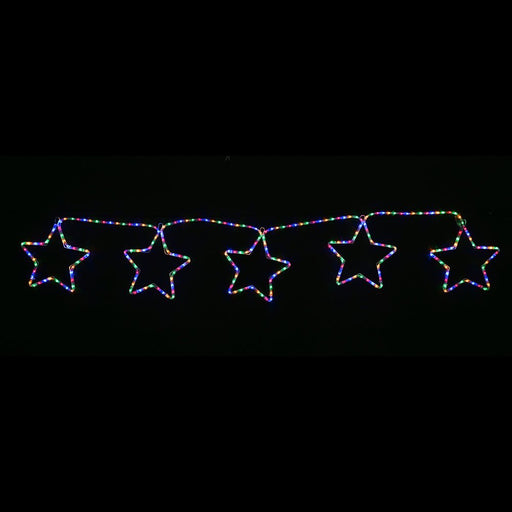 LED Ropelight 5 Stars Chain available in 2 Colors - Christmas Factory