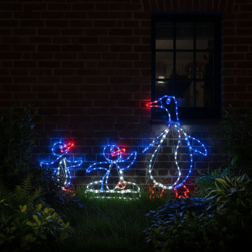 LED Ropelight Twinkling Penguin Family (3pc) - Christmas Factory