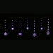 LED Snowflake Icicle Lights 180cm - availale in 2 Colours - Christmas Factory