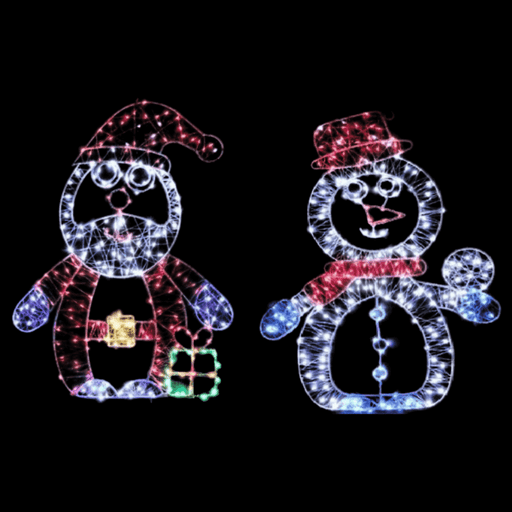LED Starry Wire Character Motif - available in 2 Designs - Christmas Factory