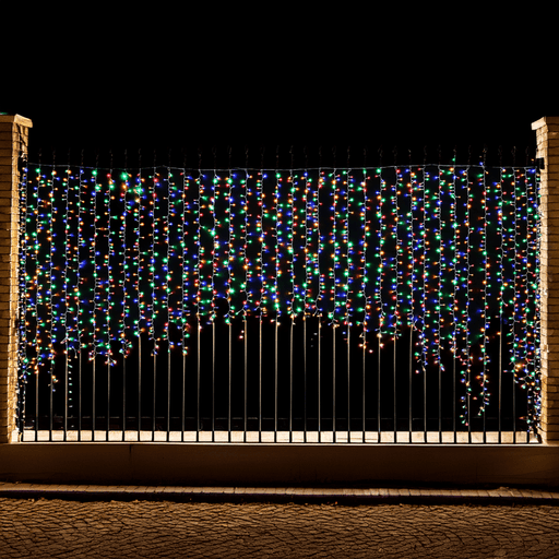 LED Twinkling Cluster Curtain Lights in Multicolour - Christmas Factory