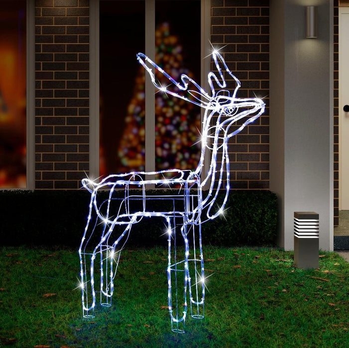 LED Twinkling Standing Reindeer – 110cm available in 2 Colors - Christmas Factory
