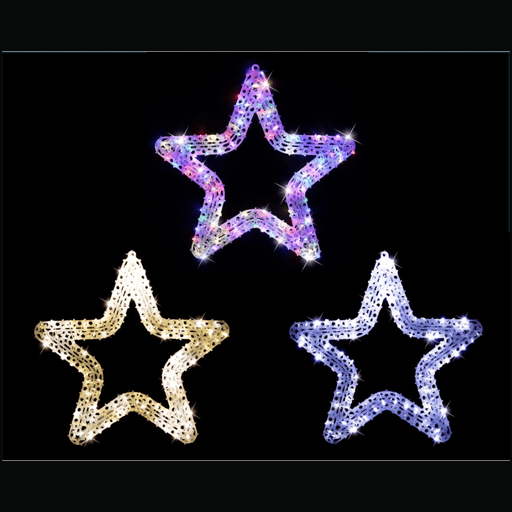 Pin Light LED Fancy Flashing Star - available in 3 Colours - Christmas Factory