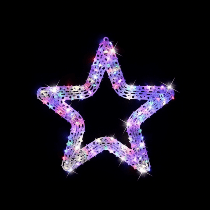Pin Light LED Fancy Flashing Star - available in 3 Colours - Christmas Factory