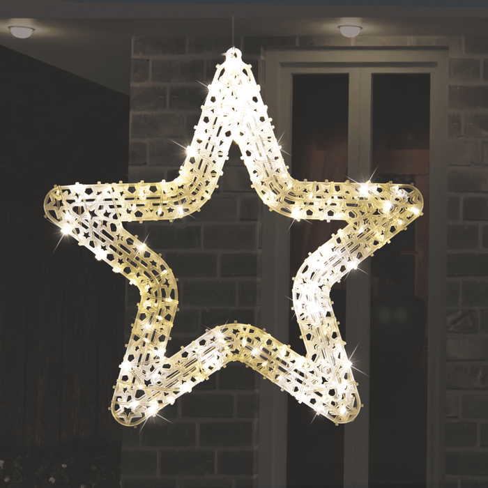 Pin Light LED Fancy Flashing Star - available in 3 Colours - Christmas Factory