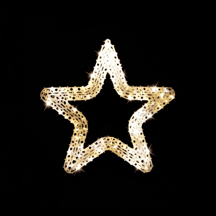 Pin Light LED Fancy Flashing Star - available in 3 Colours - Christmas Factory