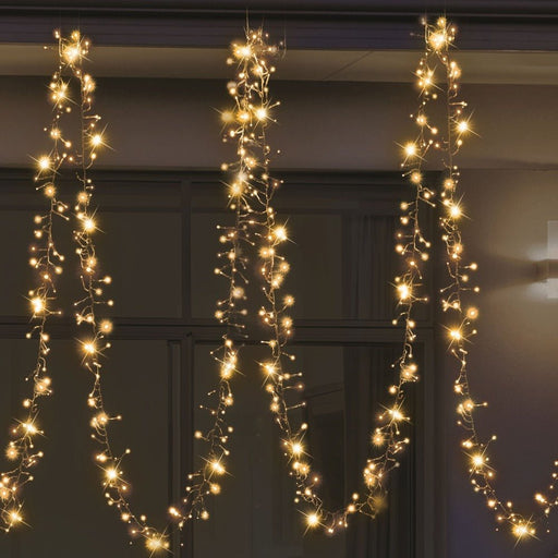 Solar 200 LED Cluster Lights - available in 3 Colours - Christmas Factory