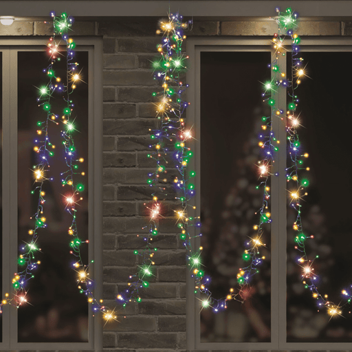 Solar 200 LED Cluster Lights - available in 3 Colours - Christmas Factory