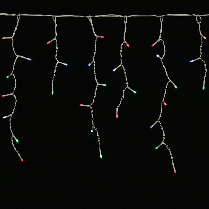 Solar 200 LED Icicle Lights - available in 5 Colours - Christmas Factory