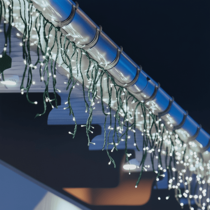 Solar 240 LED Icicle Lights 7.8m - available in 3 Colours - Christmas Factory