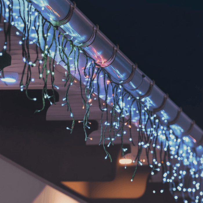 Solar 240 LED Icicle Lights 7.8m - available in 3 Colours - Christmas Factory