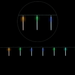 Solar Colour Change LED Bubble Tubes - 10 Pack - Christmas Factory